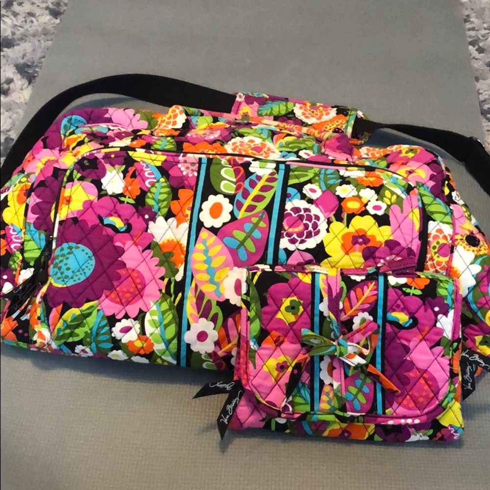 Vera Bradley Weekender bag and makeup bag